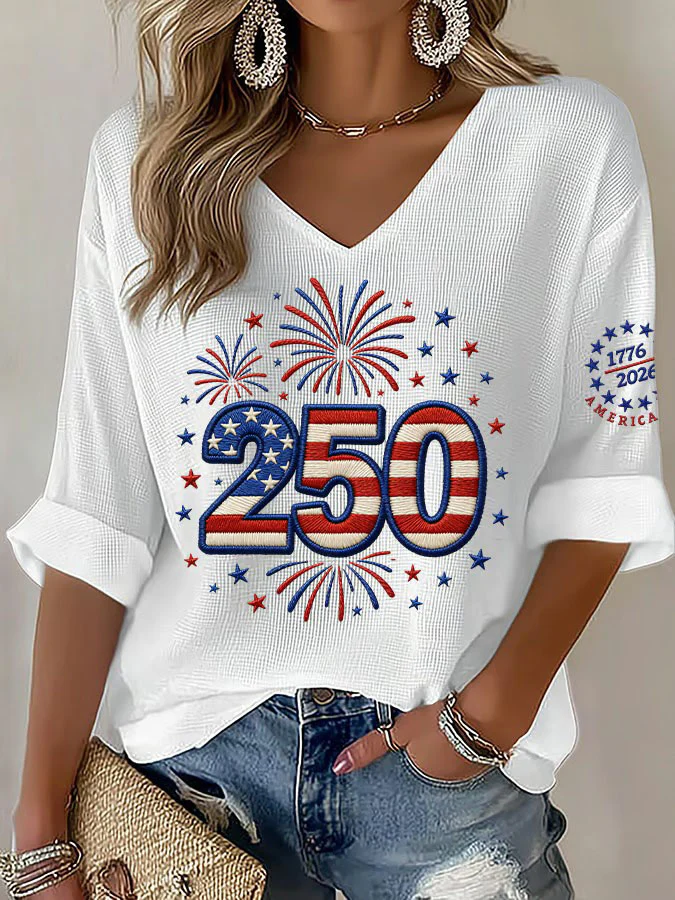 Women's Independence Day 250th Anniversary Printed Top